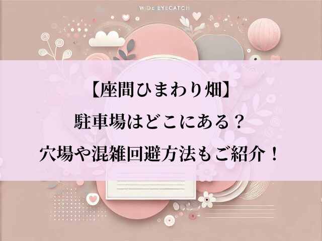 座間ひまわり畑_駐車場