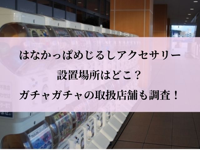 はなかっぱめじるしアクセサリー 設置場所