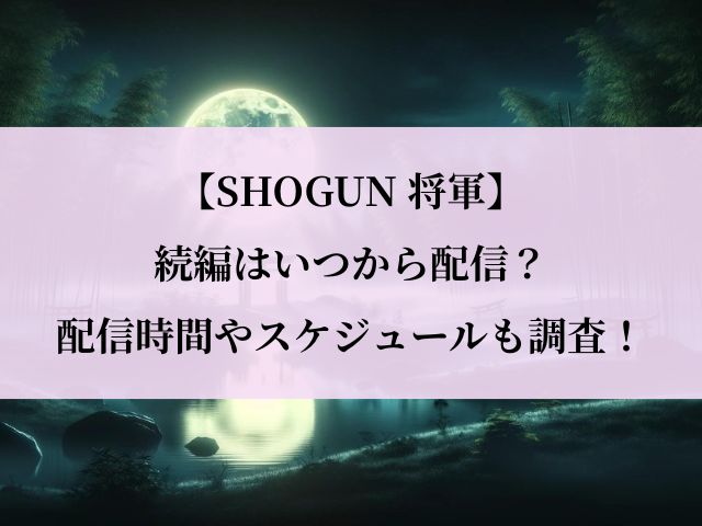 将軍_続編_いつ